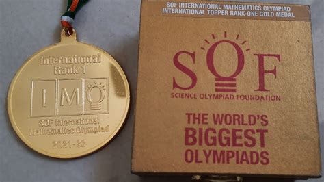 Unboxing My International Rank Gold Medal In Maths Olympiad Youtube