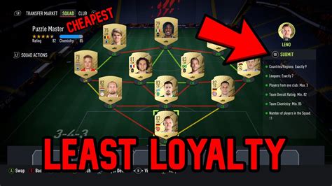 Puzzle Master Sbc Least Loyalty Cheapest Fifa Youtube