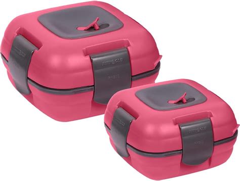 Pinnacle Thermoware Pc Leak Proof Insulated Lunch Box Hot Food Container Set Pink Walmart