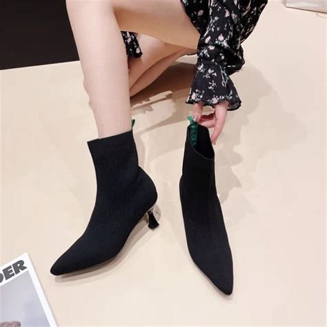 Cheap Eilyken Concise Knitted Stretch Fabric Socks Women Low Heel Short