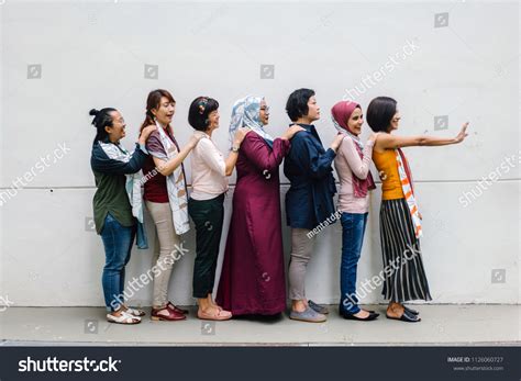 Diverse Group Asian Women Malay Chinese Stock Photo 1126060727