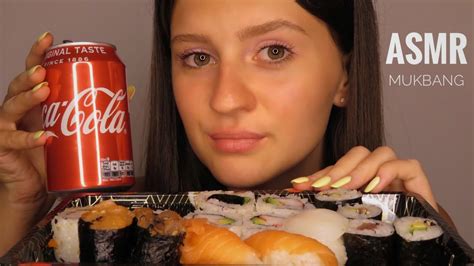 Asmr Mukbang 🍣 СУШИ И РОЛЛЫ 🍙 Итинг Eating Sounds 🤤 Sushi And Rolls 😍