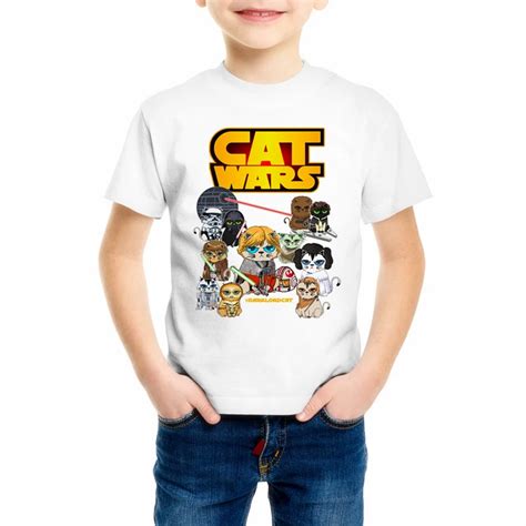 Summer Naughty Star Wars Cat 3d Lovely Kid T Shirt Boygirlbaby