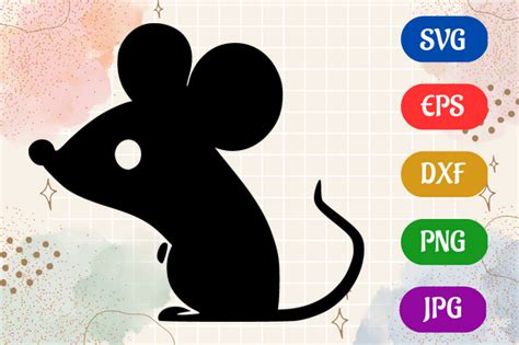 Mouse | Black and White Logo Vector Art Graphic by Creative Oasis ...