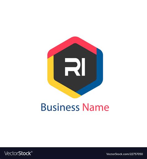 Initial letter ri logo template design Royalty Free Vector