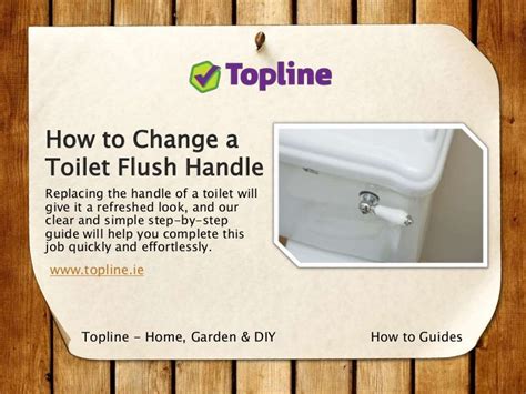 How To Change a Broken Toilet Flush Handle