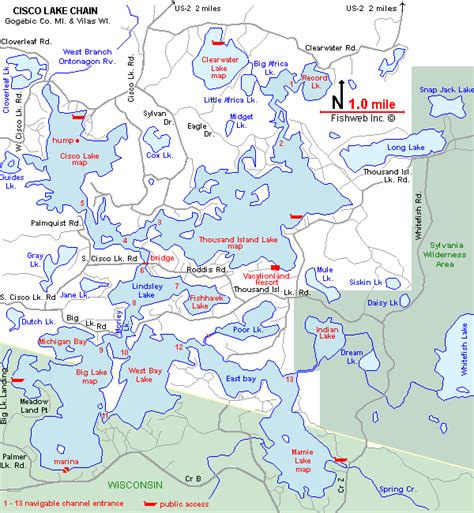 Map Of Michigan Inland Lakes - Maping Resources