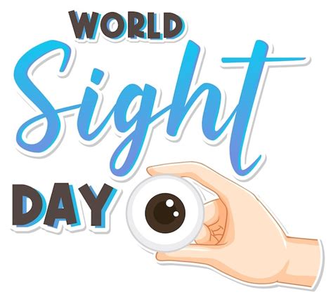 Free Vector World Sight Day Poster Template