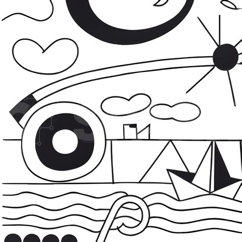 Dibujo De Sea Joan Miro Para Colorear En Blanco Y Negro Creative Fabrica