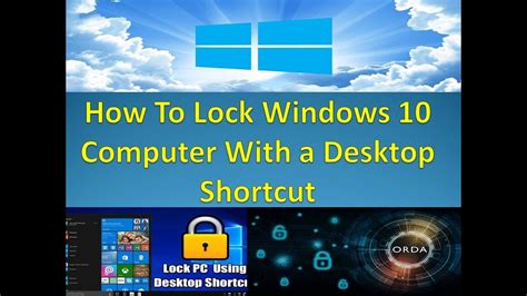 How To Lock Windows 10 Computer With A Desktop Shortcut YouTube