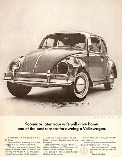 Vw Volkswagen Your Wife Will Drive Home Mad Men Art Vintage Ad Art Collection