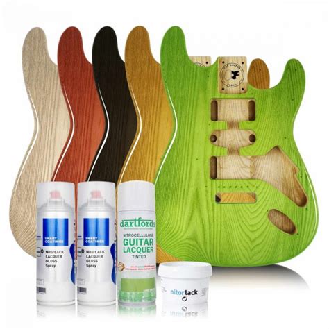 Nitrocellulose Spray Set To Paint Guitar In Translucent Color