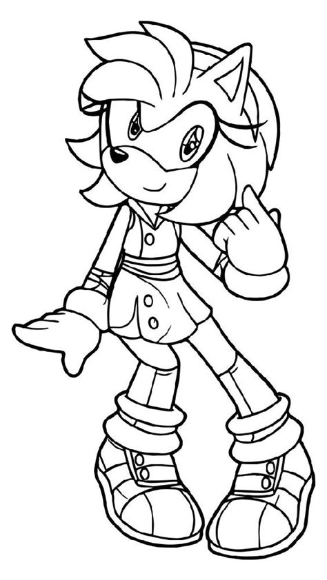 Sonic The Hedgehog Amy Coloring Page Coloringus