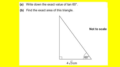 Gcse Ocr Sample H Q Trigonometry Using Exact Values Maths Higher