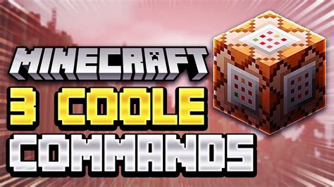 TOP 3 MINECRAFT COMMANDS MINECRAFT BEDROCK COMMAND BLOCK BEFEHLE