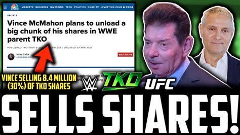 BREAKING Vince McMahon SELLS 8 4 MILLION TKO Shares WWE Exit AEW