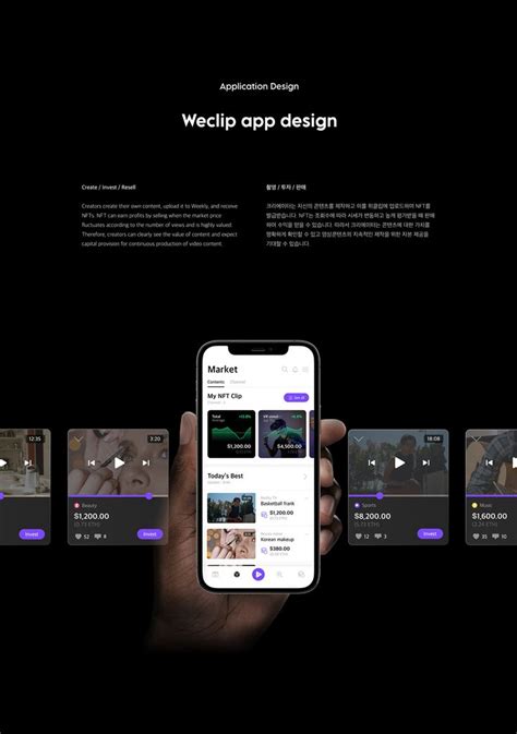 Weclip Video Content Investment Platform UX UI On Behance Grafici