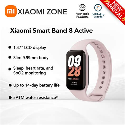 New Arrival Original Global Version Xiaomi Smart Band 8 Active In Stock Lazada Singapore