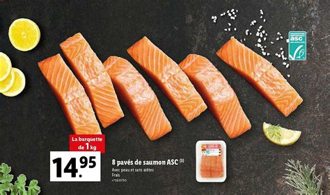 Promo 8 Pavés De Saumon Asc chez Lidl iCatalogue fr