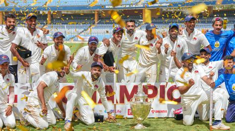 Ranji Trophy 2023 24 Ajinkya Rahane Toasts Mumbais Great Team