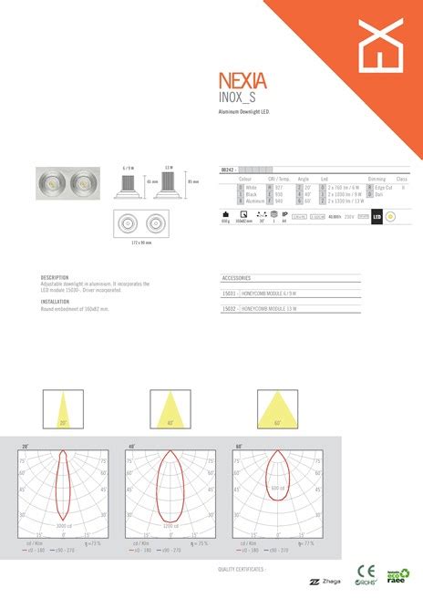 INOX S Spot retangular Spot LED retangular de alumínio By Nexia