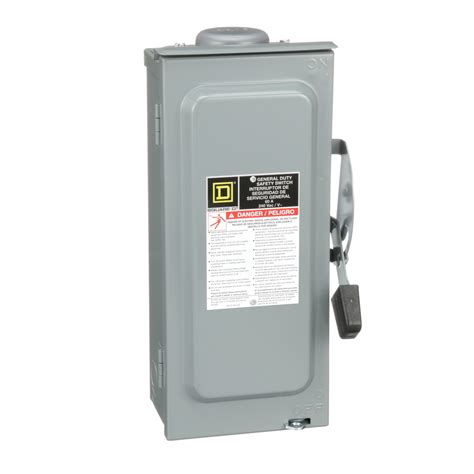 Square D D222nrb 240 Volt 60 Amp 2 Pole Nema 3r Fusible General Duty