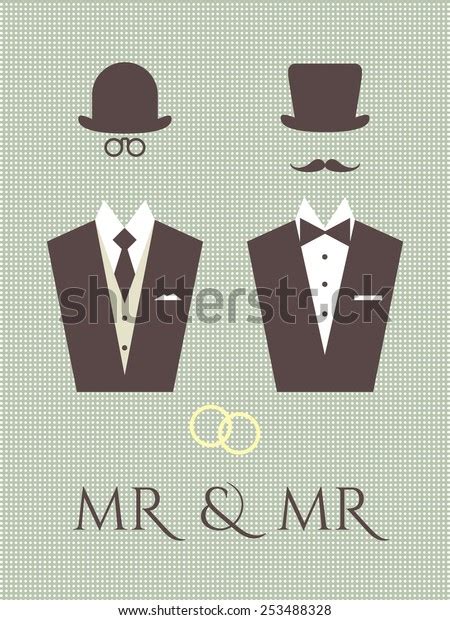 Gay Wedding Vector Graphics Schematic Illustration Stock Vector Royalty Free