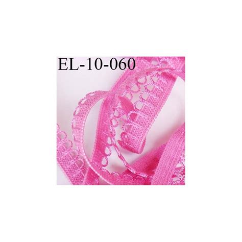 Lastique Mm Plat Picot Lingerie Largeur Mm Couleur Fushia Mm