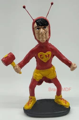 Boneco Chapolin Colorado Turma Do Chaves Resina Detalhado