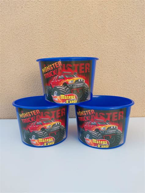 Balde De Pipoca Hot Wheels Monster Truck Elo