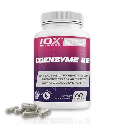 Коэнзим Q10, Coenzyme Q10, 10X Nutrition USA, 60 капсул - MedLife