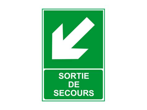 Panneau Evacuation Sortie De Secours GRAVURE CONCEPT