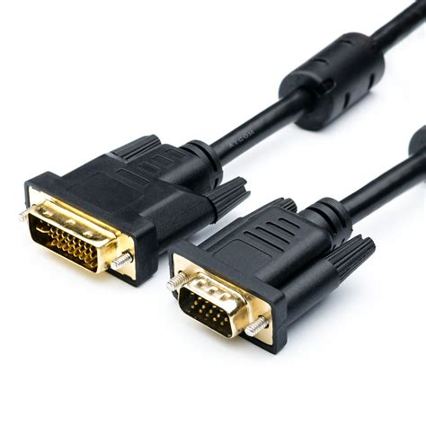 Кабель VGA - DVI-I 1.8 м (DVI-I Dual link, черный), AT6143 купить в ...