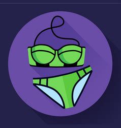 Woman Bikini Logo Vacation Design Concept Template