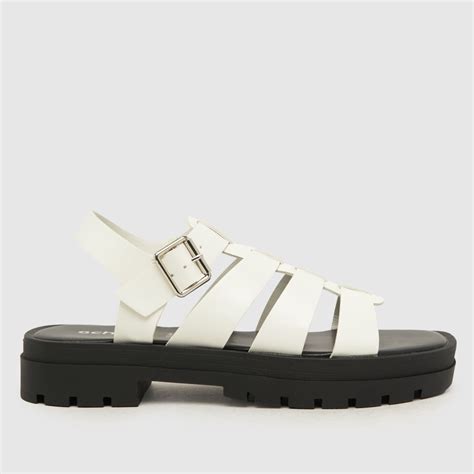 Womens White Schuh Tobin Chunky Gladiator Sandals Schuh