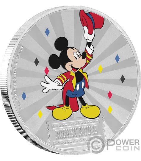 Mickey Mouse Topolino Friends Carnival Disney Oz Moneta Argento