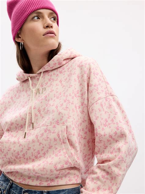 Gap × Loveshackfancy Floral Cropped Logo Hoodie Gap