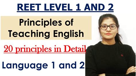 Principles Of Teaching English Language Reet Language And