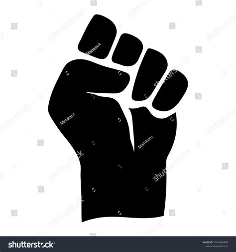 Vector Black Power Raised Fist Symbol Stock Vector (Royalty Free ...