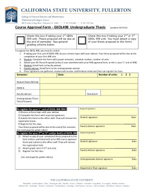 Fillable Online Course Approval Form For Independent Study Or Directed