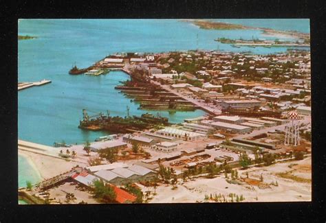 1950s Aerial View Key West Naval Station Fort Taylor Sonar School Key West FL PC