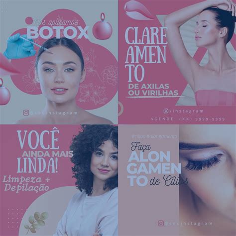 Pack Canva Estética 100 Posts Editáveis Bônus Elo7