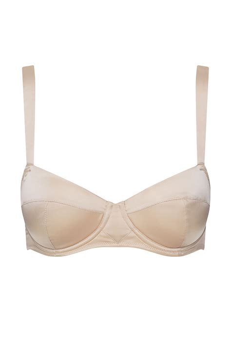 Soutien Gorge Pigeonnant Satin Nude Lili Cadolle