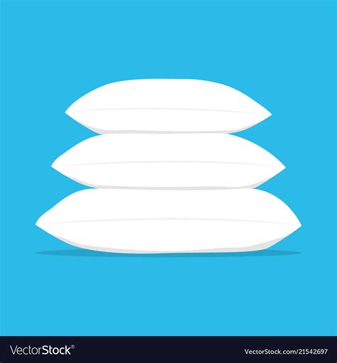 Three White Pillows Royalty Free Vector Image Vectorstock