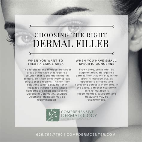 Choosing The Right Dermal Filler Comprehensive Dermatology Center Of Pasadena