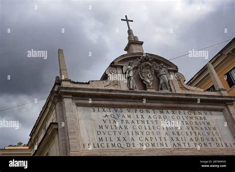 Fontana Dell Acqua Felice Fountain Of Moses In The City Of Rome