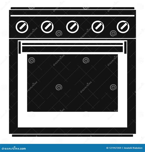 Big Gas Cooker Icon Simple Style Stock Vector Illustration Of