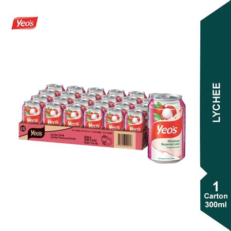 Yeos Asian Drink Lychee Can 1 Carton 24 X 300ml Shopee Malaysia