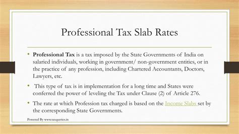 Ppt Professional Tax Slab Rates Powerpoint Presentation Free Download Id 7520206