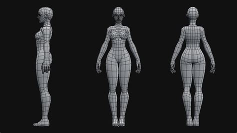 Andrew Chacon Low Poly Female Base Mesh